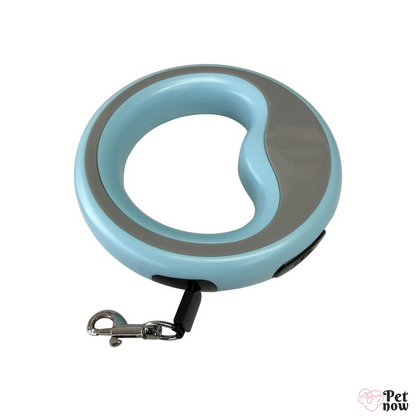 Guia Retrátil Redonda Pet: Botão de Controle para Cachorros e Gatos