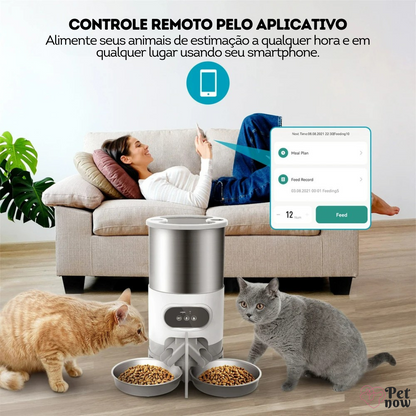 Comedouro Inteligente para Pets Smart App Tuya - Controle por Wi-Fi ou Botão