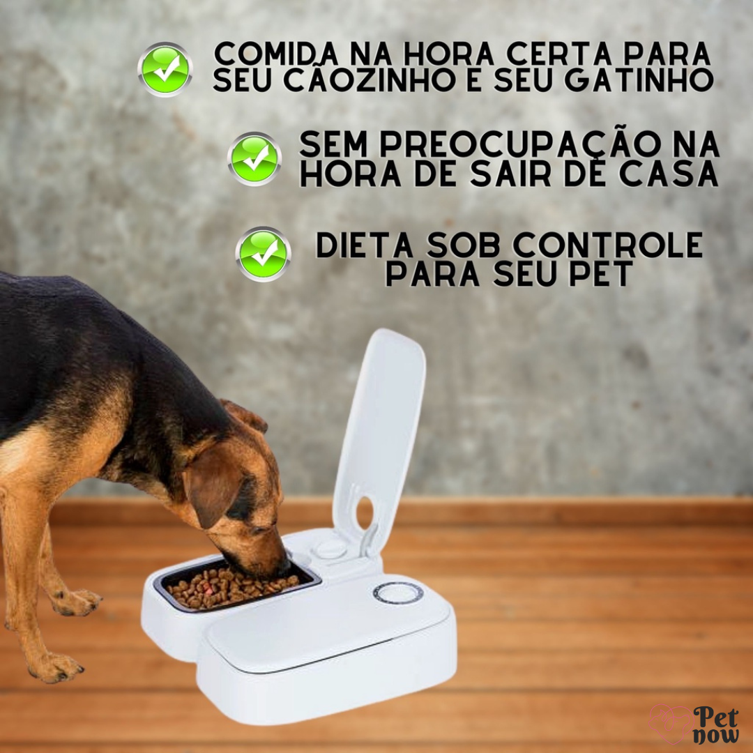 Comedouro Para Cães e Gatos Com Timer Automático