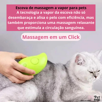 Escova Massageadora a Vapor para Pets