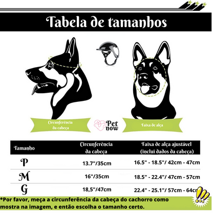 Kit de Proteção Pet: Óculos e Capacete para Cães