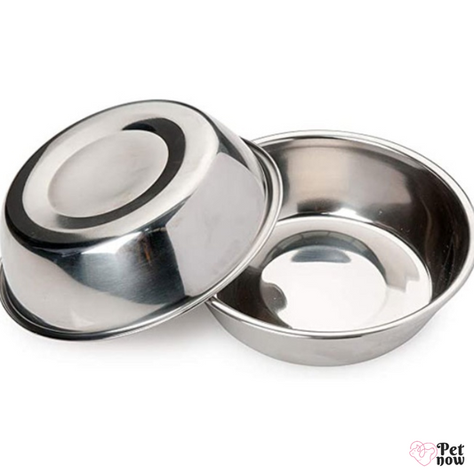 Comedouro de Inox para Pets - Tigela Vasilha 450ml/200ml para Gatos e Cachorros