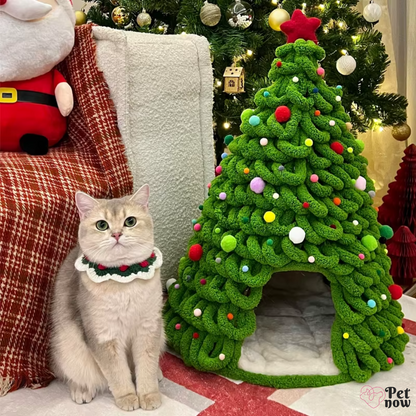 Toca Árvore de Natal DIY para Gatos - Ninho Natalino Personalizável