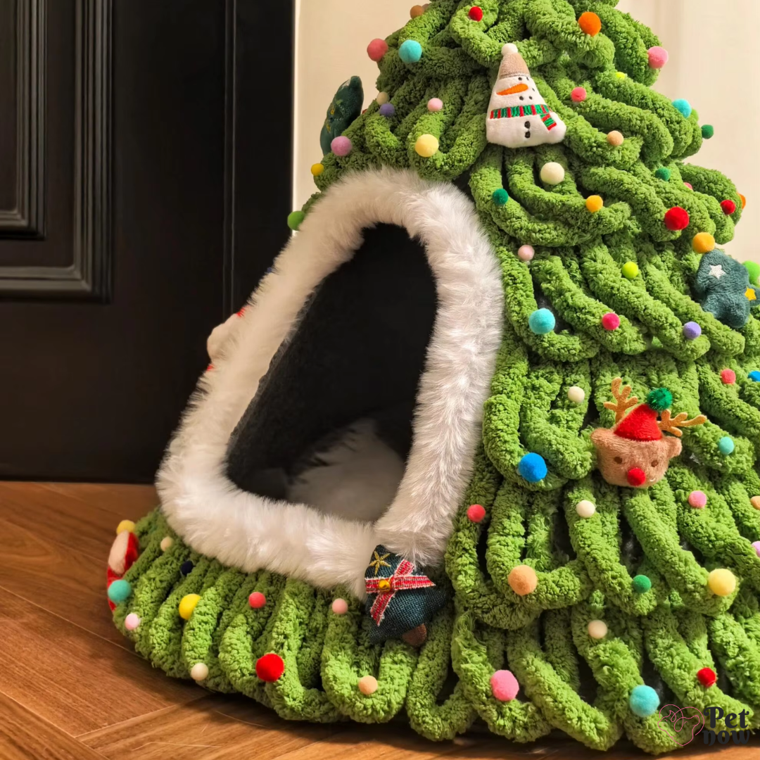 Toca Árvore de Natal DIY para Gatos - Ninho Natalino Personalizável