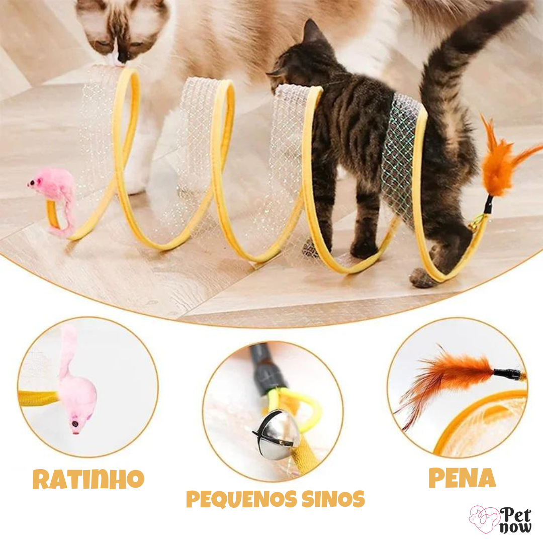 Túnel Elástico Dobrável para Gatos