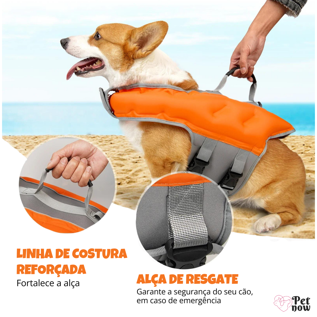 Colete Salva-Vidas com Boia para Cães