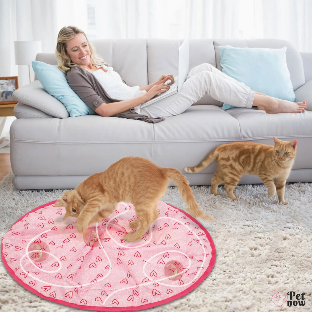 Tapete Interativo de Caça a Bola Mágica para Gatos