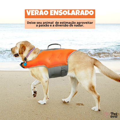 Colete Salva-Vidas com Boia para Cães