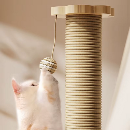 Arranhador Interativo para Gatos com Bolinhas e Pena