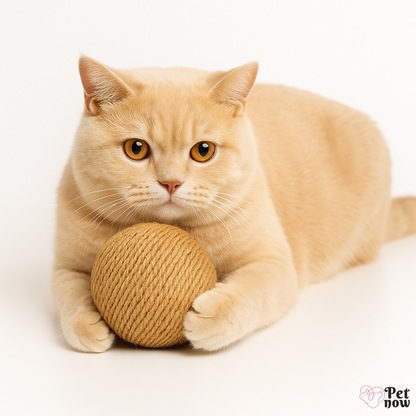 Bola Interativa de Sisal para Gatos com Som