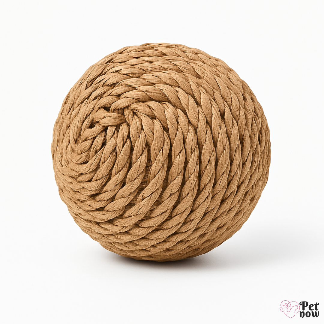 Bola Interativa de Sisal para Gatos com Som