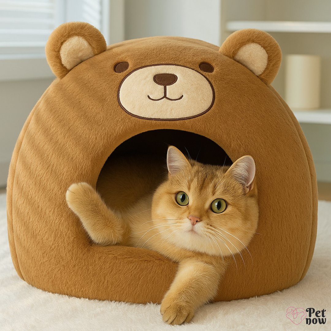 Cama Ursinho para Pets - Ninho Quentinho e Aconchegante para Inverno