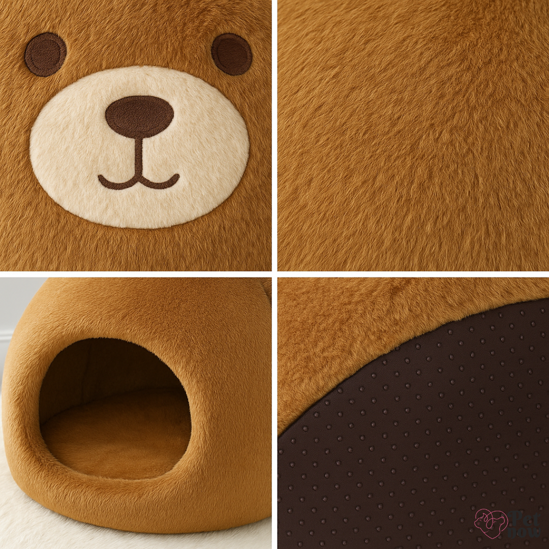 Cama Ursinho para Pets - Ninho Quentinho e Aconchegante para Inverno
