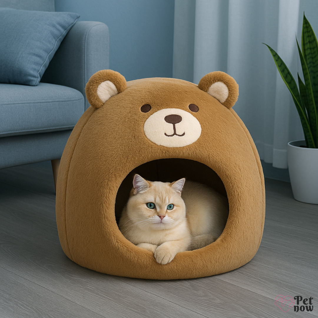 Cama Ursinho para Pets - Ninho Quentinho e Aconchegante para Inverno