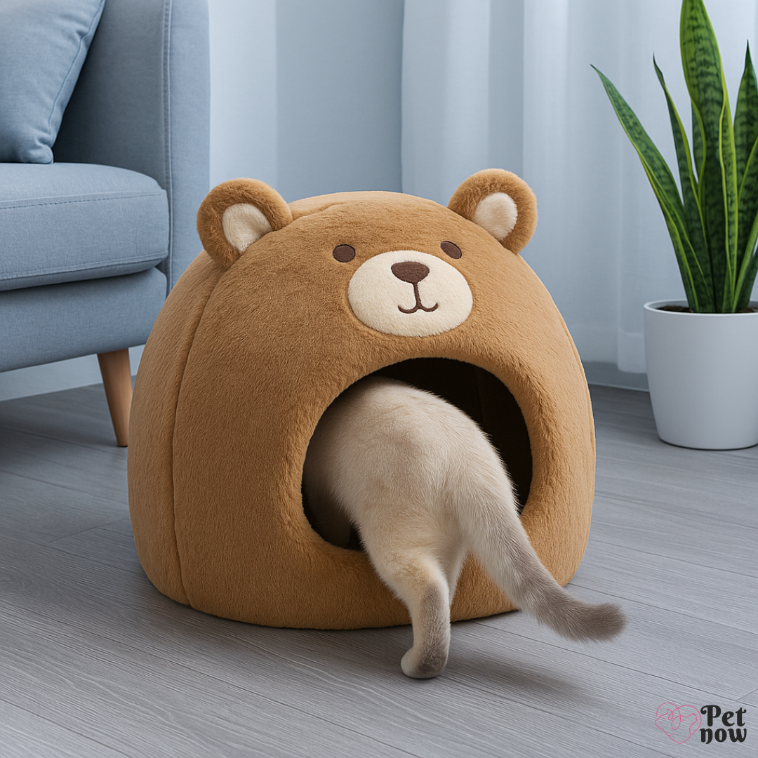 Cama Ursinho para Pets - Ninho Quentinho e Aconchegante para Inverno