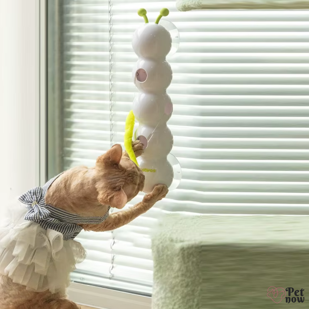 Brinquedo Interativo Lagarta para Gatos com Sensor de Movimento USB