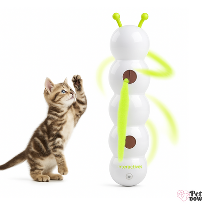 Brinquedo Interativo Lagarta para Gatos com Sensor de Movimento USB