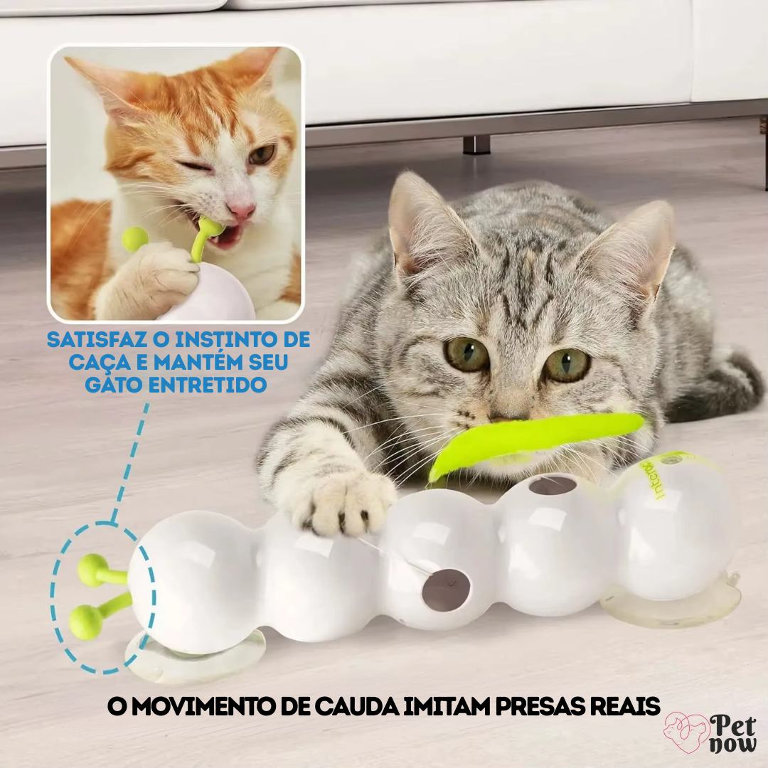 Brinquedo Interativo Lagarta para Gatos com Sensor de Movimento USB