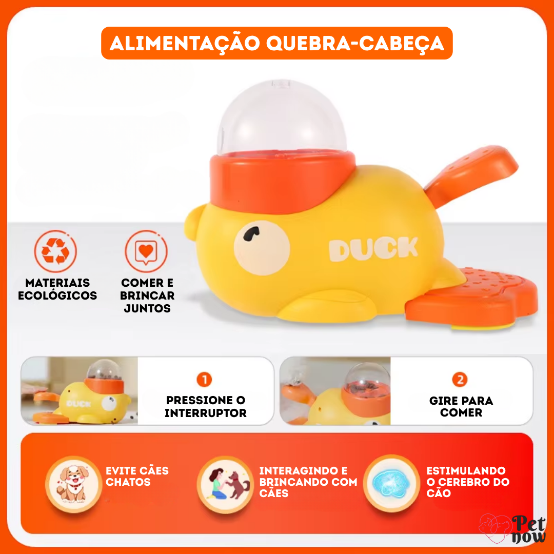 Alimentador Interativo Pato para Pets