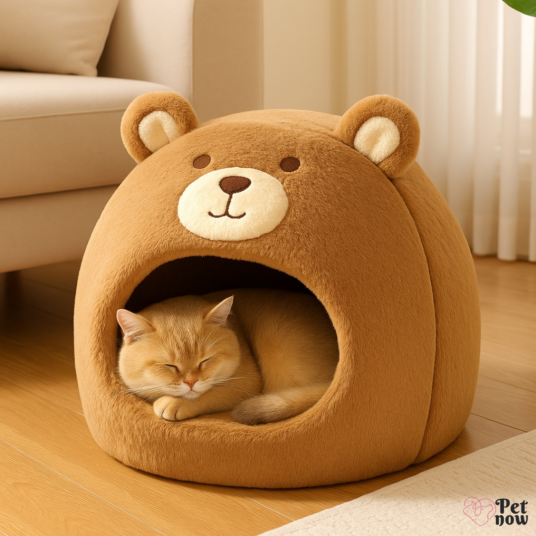 Cama Ursinho para Pets - Ninho Quentinho e Aconchegante para Inverno