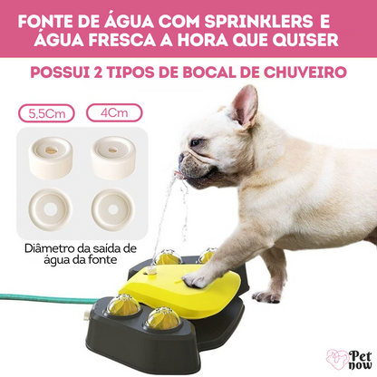 Fonte de Água Interativa com Sprinklers para Cães