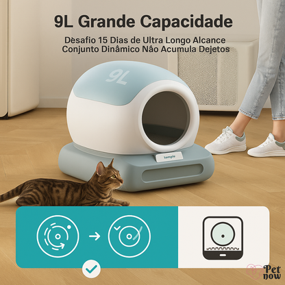 Caixa de Areia Automática para Gatos NewPet - Limpeza Automática