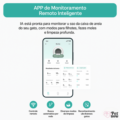 Caixa de Areia Automática para Gatos NewPet - Limpeza Automática