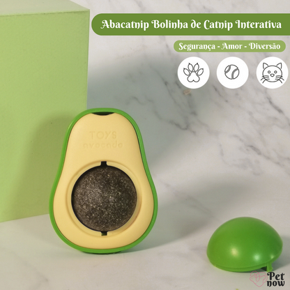 Abacatnip Bolinha de Catnip Interativa: Brinquedo de Catnip Que Vai Conquistar Seu Gato