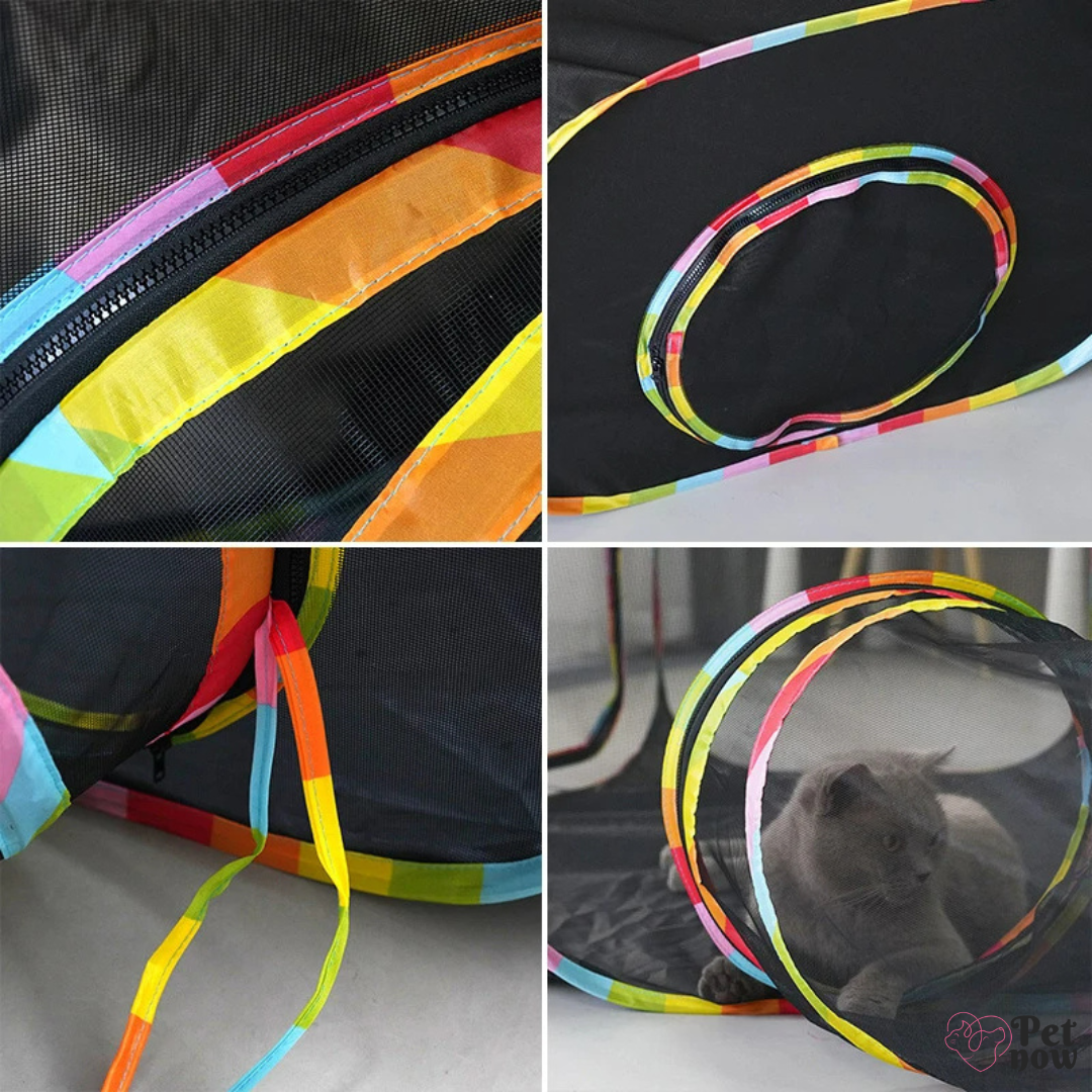 Túnel Portátil com Barraca para Gatos