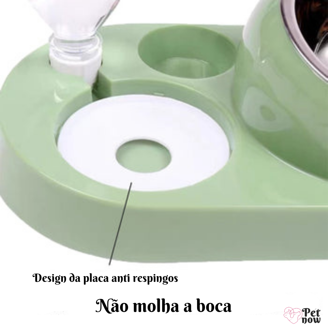 Comedouro Inox e Bebedouro Automático Orelhinhas