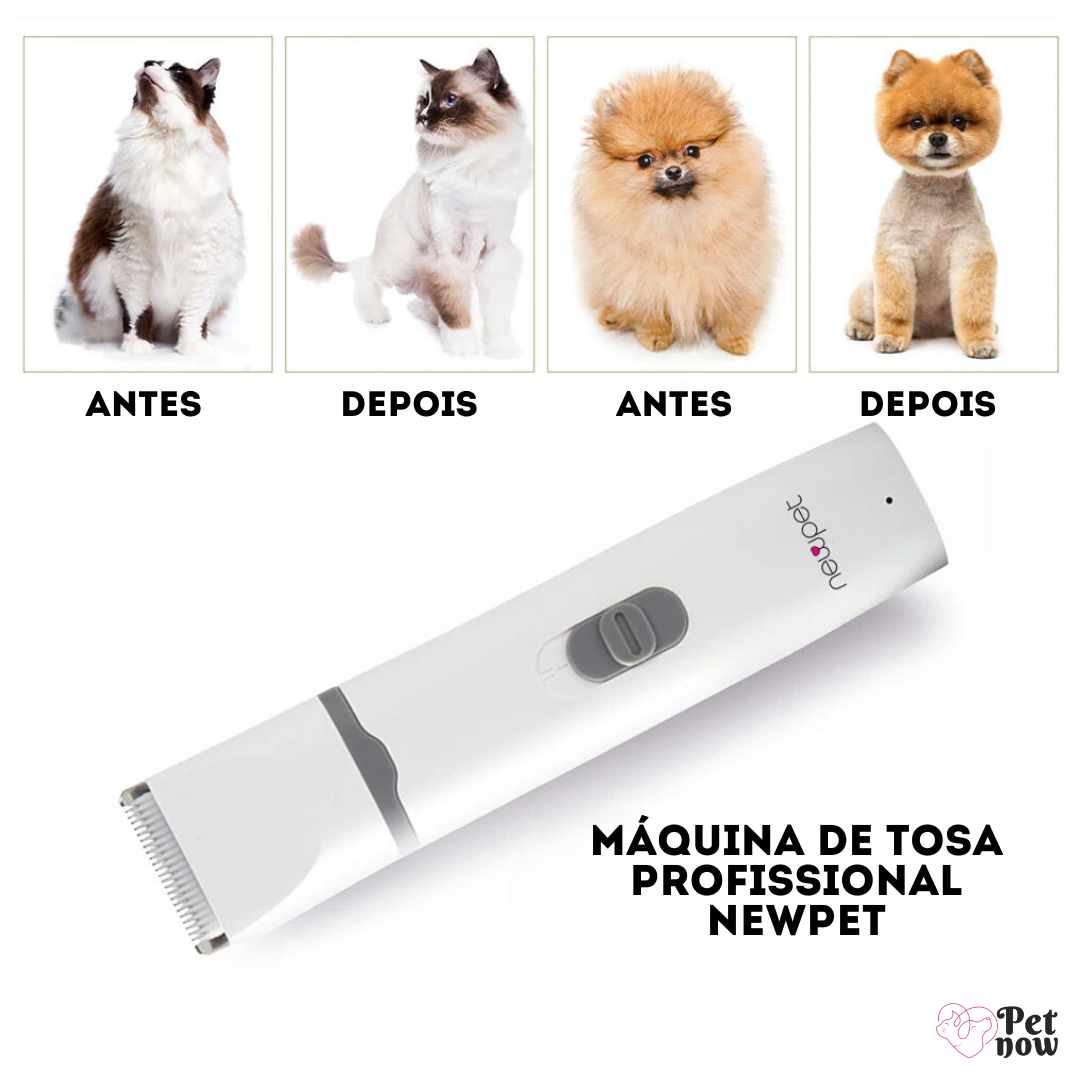 Máquina de Tosa Profissional NewPet - Aparador Profissional e Cortador de Unhas para Cães e Gatos