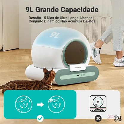 Caixa de Areia Automática para Gatos NewPet - Limpeza Automática Controle por Aplicativo