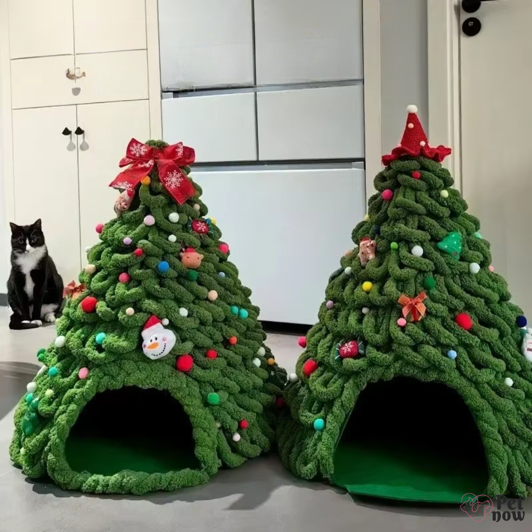 Toca Árvore de Natal DIY para Gatos - Ninho Natalino Personalizável