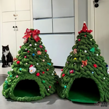 Toca Árvore de Natal DIY para Gatos - Ninho Natalino Personalizável