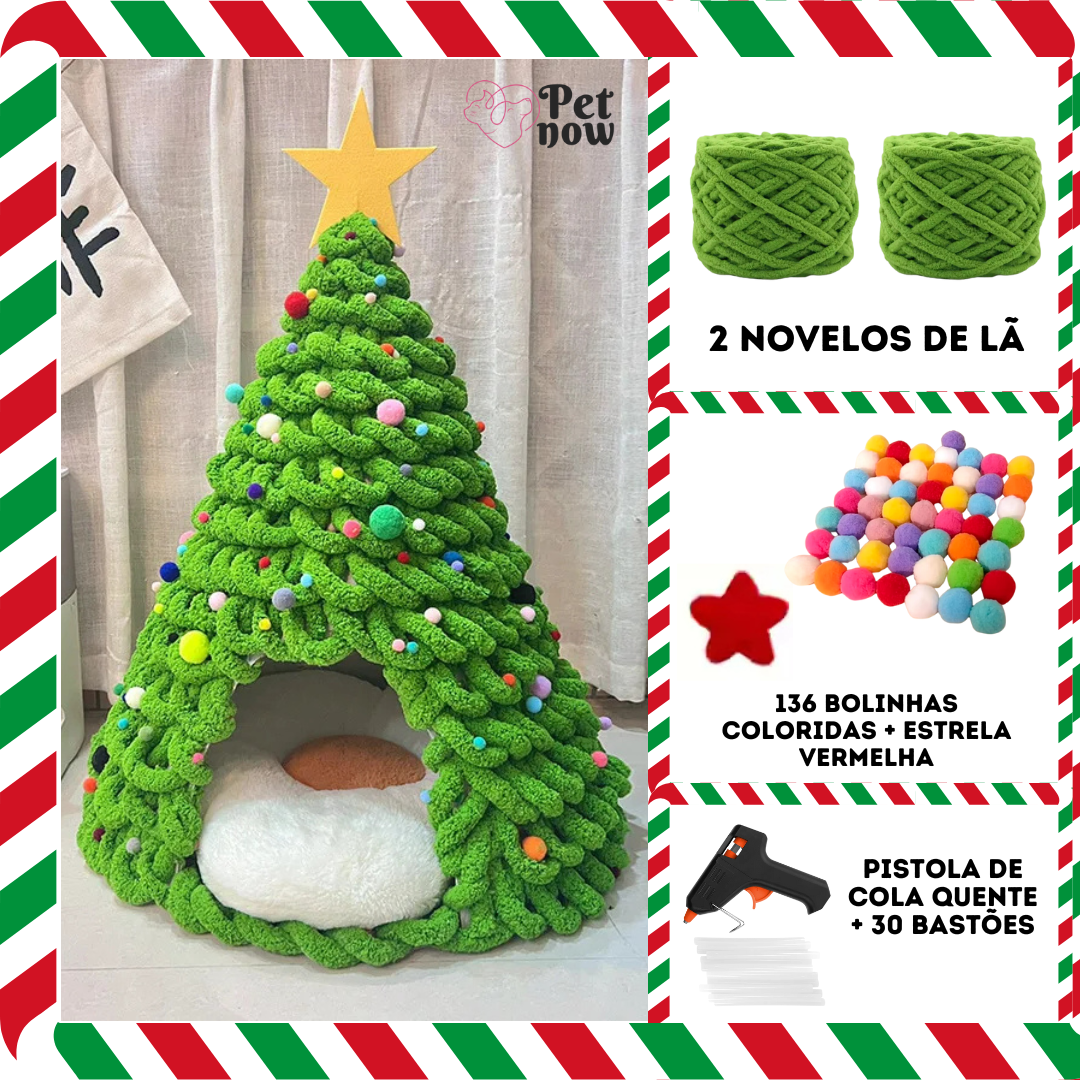 Toca Árvore de Natal DIY para Gatos - Ninho Natalino Personalizável