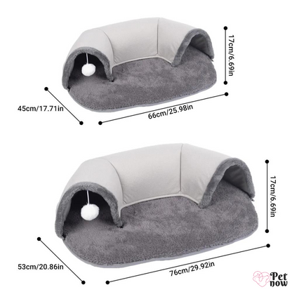 Túnel Fofinho para Gatos com Pompom Interativo