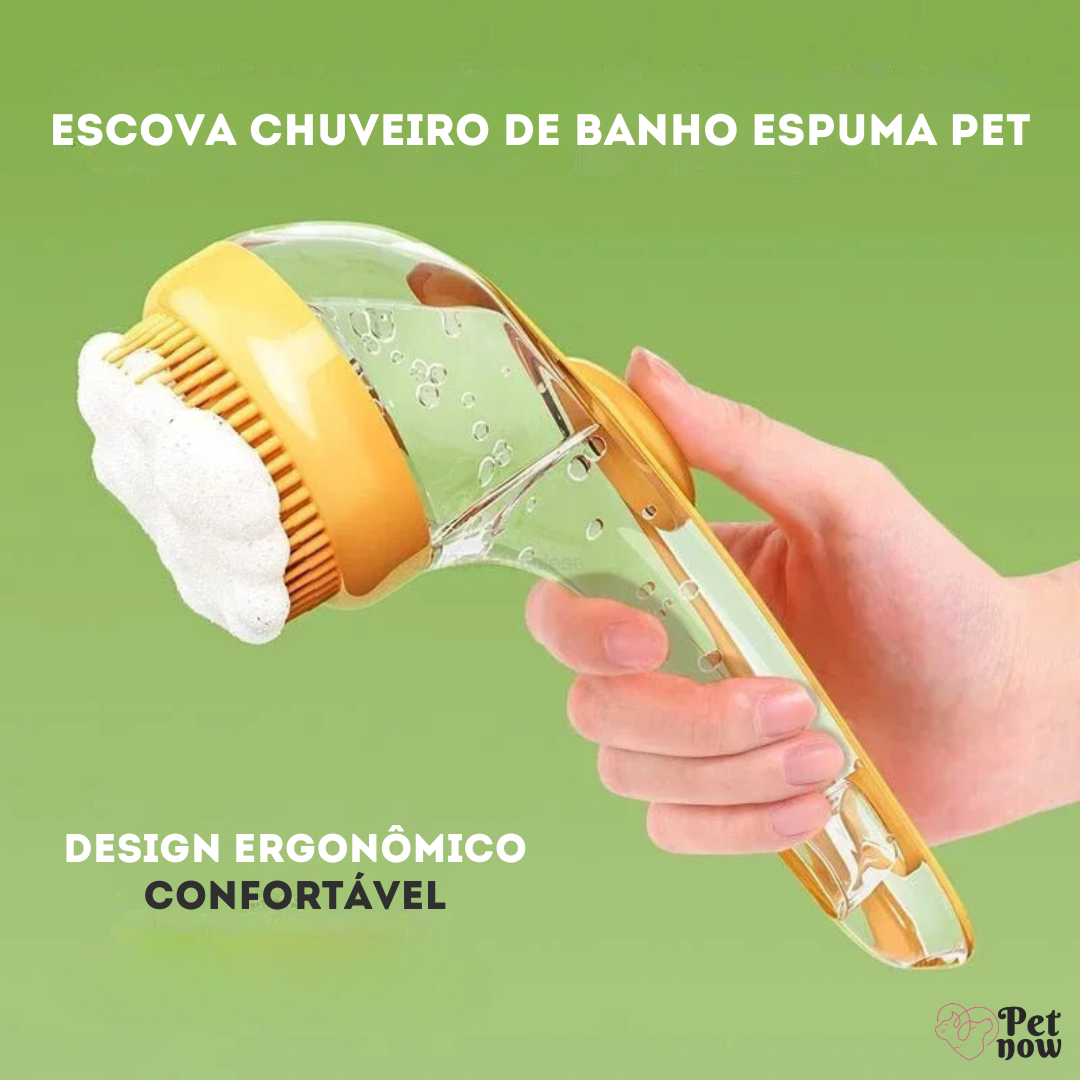 Escova Chuveiro de Banho Espuma Pet