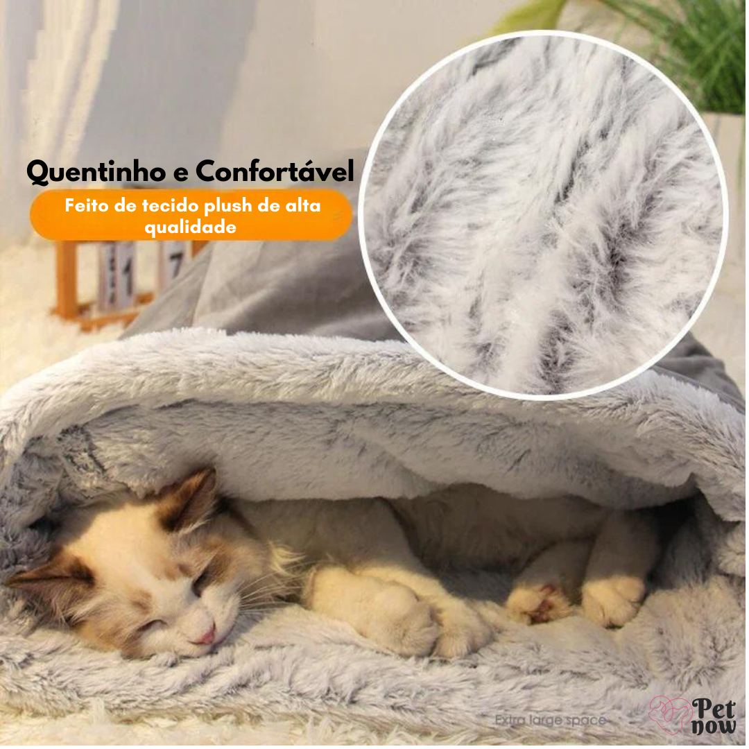 Cama Tipo Saquinho de Dormir para Pets - Conforto e Aconchego para Todas as Estações