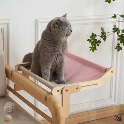 Cama de Madeira Suspensa para Gatos