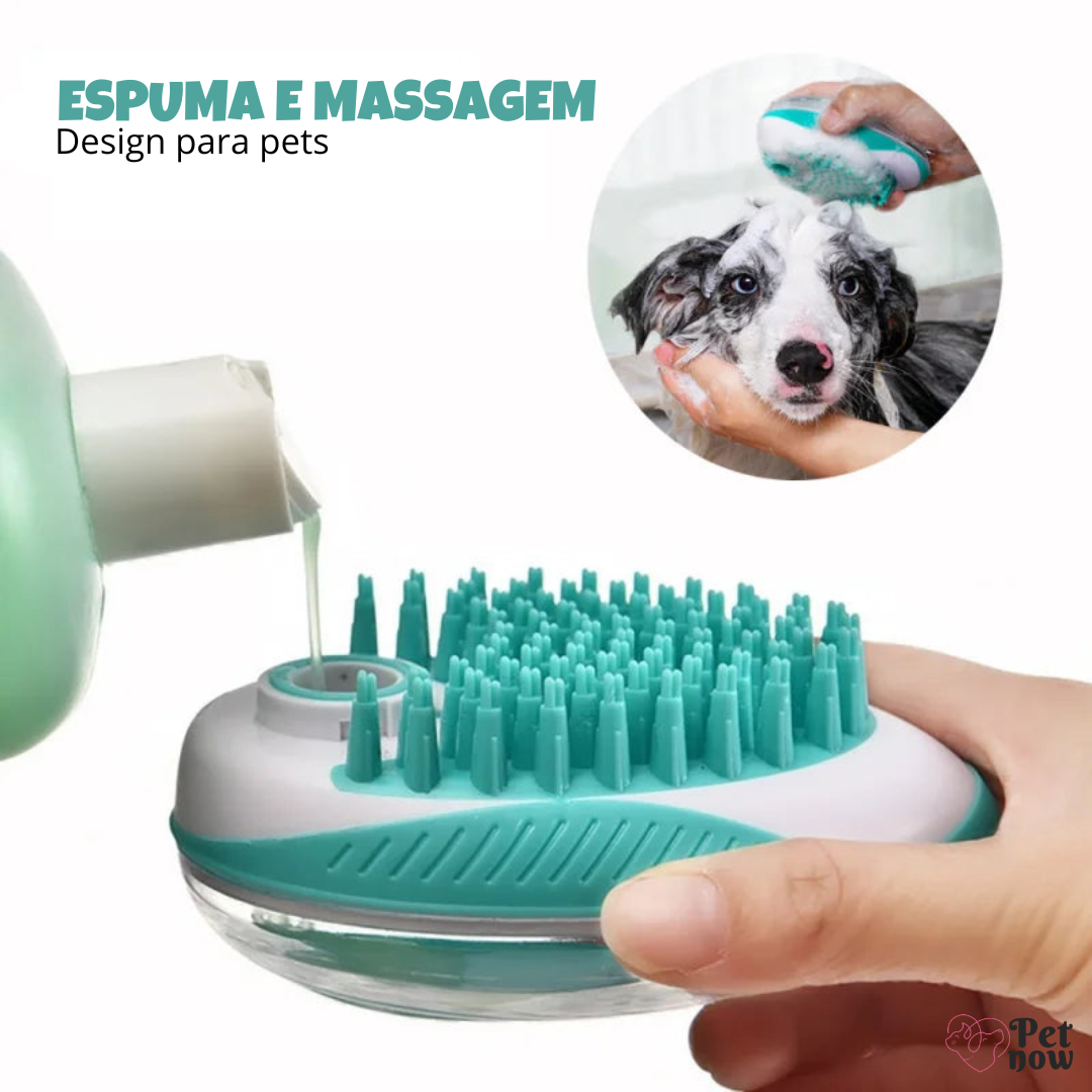 Escova de Banho de Silicone para Pets