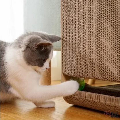 Arranhador de Madeira em L Dobrável para Gatos