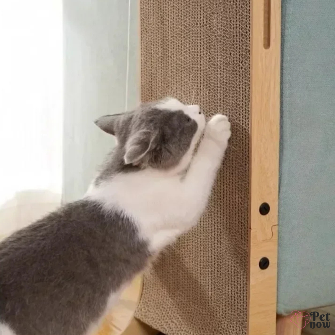 Arranhador de Madeira em L Dobrável para Gatos